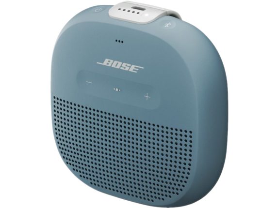 Bose SoundLink Micro Portable Bluetooth Speaker System - Google Assistant, Siri Supported - Stone Blue