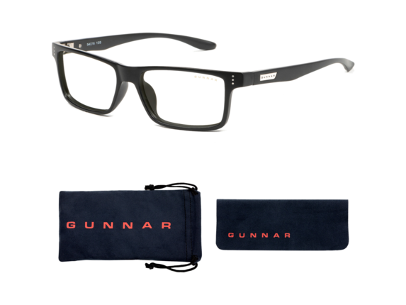 GUNNAR Gaming & Computer Glasses - Vertex, Onyx, Clear Tint, GUNNAR-Focus|VER-00109