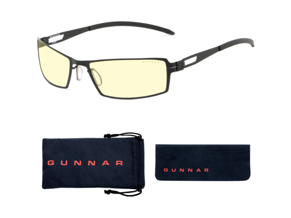 GUNNAR Gaming & Computer Glasses - Sheadog, Onyx, Amber Tint|G0005-C001