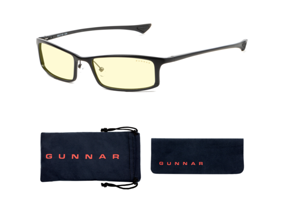 GUNNAR Gaming & Computer Glasses - Phenom, Onyx, Amber Tint|ST002-C001
