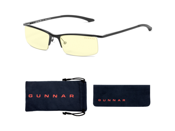 GUNNAR Gaming & Computer Glasses - Emissary, Onyx, Amber Tint|ST003-C001