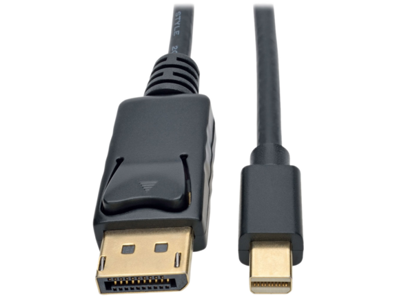 Tripp Lite Mini DisplayPort to DisplayPort Adapter Cable 4K 60Hz (M/M) DP Latching Connector Black 3 ft. (0.9 m)