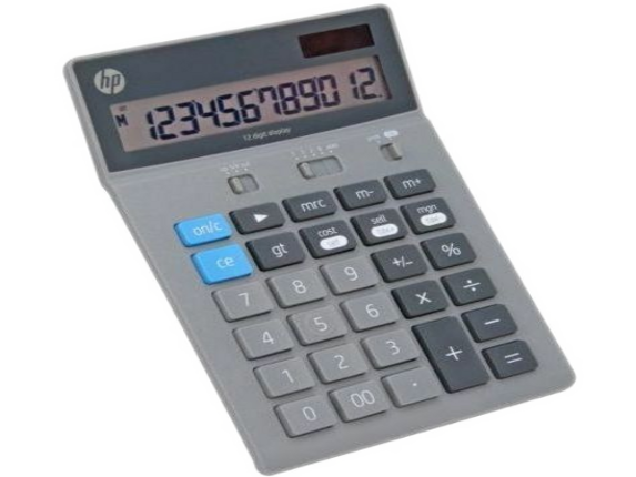 HP 12-digit Solar Powered Desktop Calculator