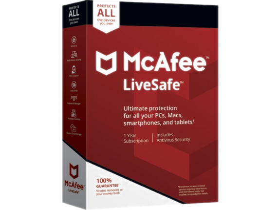 McAfee LiveSafe Ultimate Protection for Unlimited Devices - 1 Year
